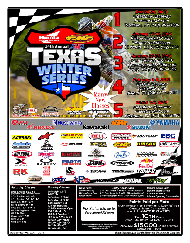 Early Registration Opens for Texas Winter Series Freestone Raceway